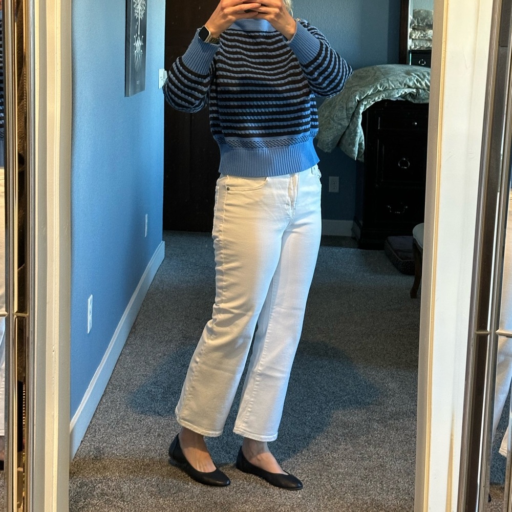 Banana Republic White Cropped Bootcut Jeans